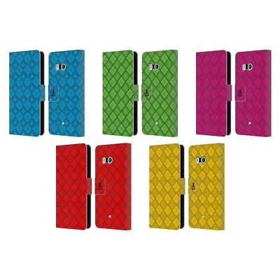 HEAD CASE DESIGNS SNOWFLAKY CHRISTMAS LEATHER BOOK WALLET CASE FOR HTC PHONES 1 - Image 1 of 4