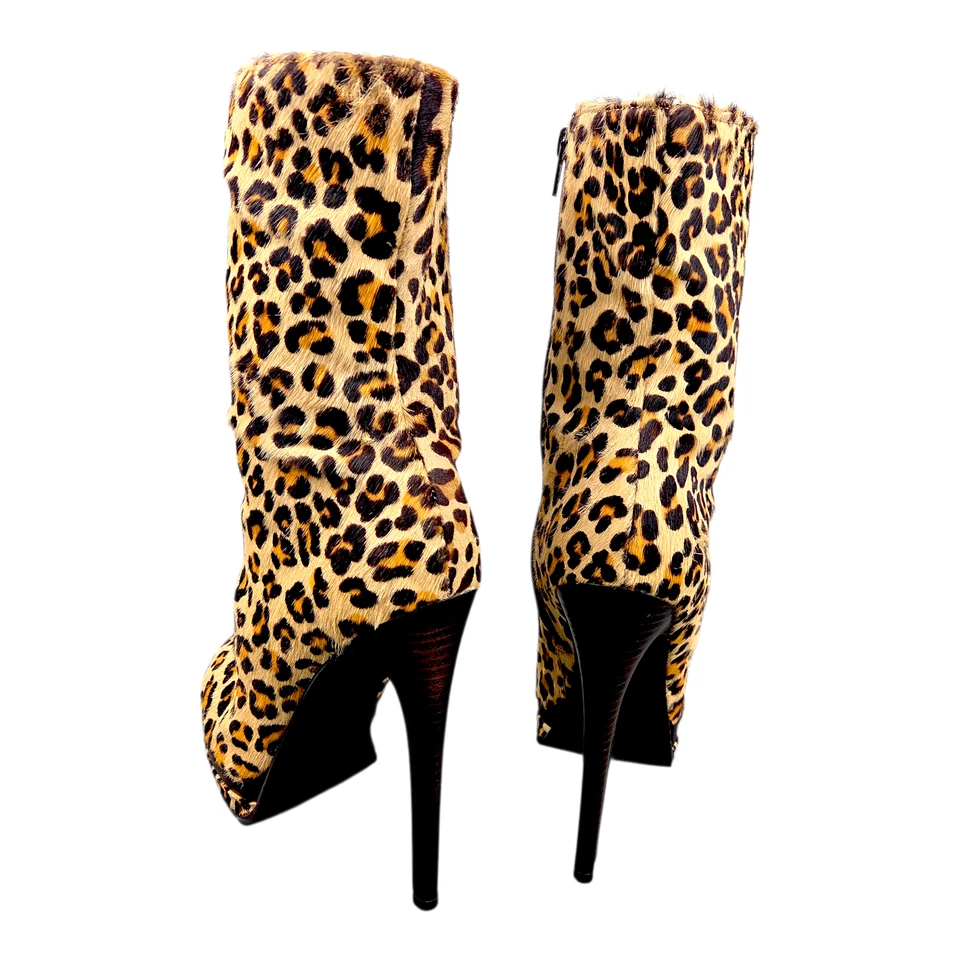 Botas de aguja Kelsi Dagger Carlotta Platform 6" imitación piel de leopardo para mujer talla 8,5 M Foto 2 de 4