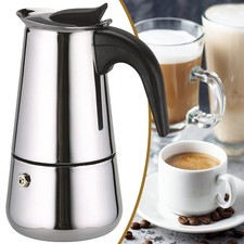 9 Tasse Espressokocher Induktion Edelstahl Mokkakanne Espressokanne Mokkakocher