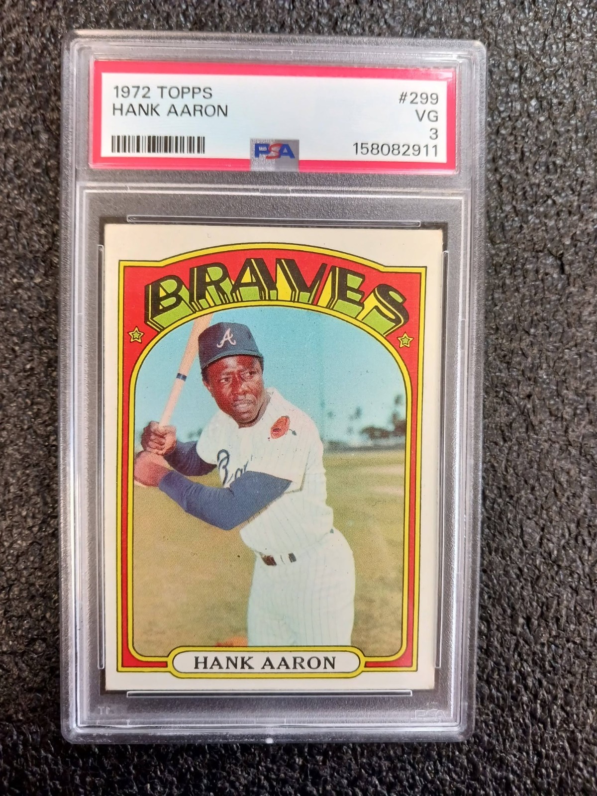 1972 Topps Baseball Hank Aaron #299 PSA 3