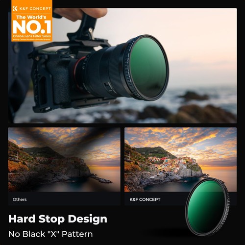 K&F CONCEPT 67/77/82mm Variable ND2-ND32 Filter No X Cross HD Waterproof Nano-X - Bild 37 von 119