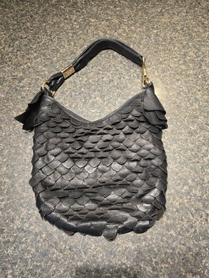 Yves Saint Laurent Black Leather Rive Gauche Hobo Shoulder Bag, YSL