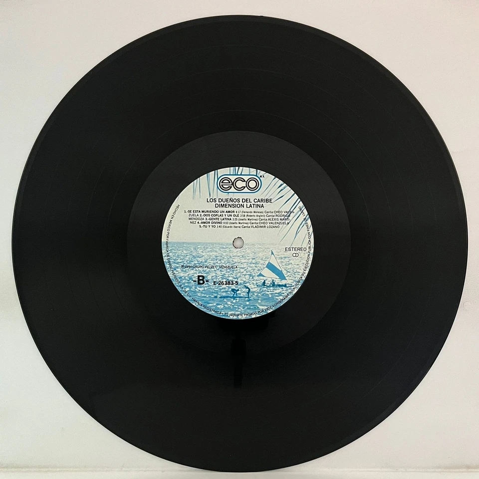 DIMENSION LATINA - LOS DUEÑOS DEL CARIBE - 1990 MEXICAN LP ALBUM - Image 4 of 4
