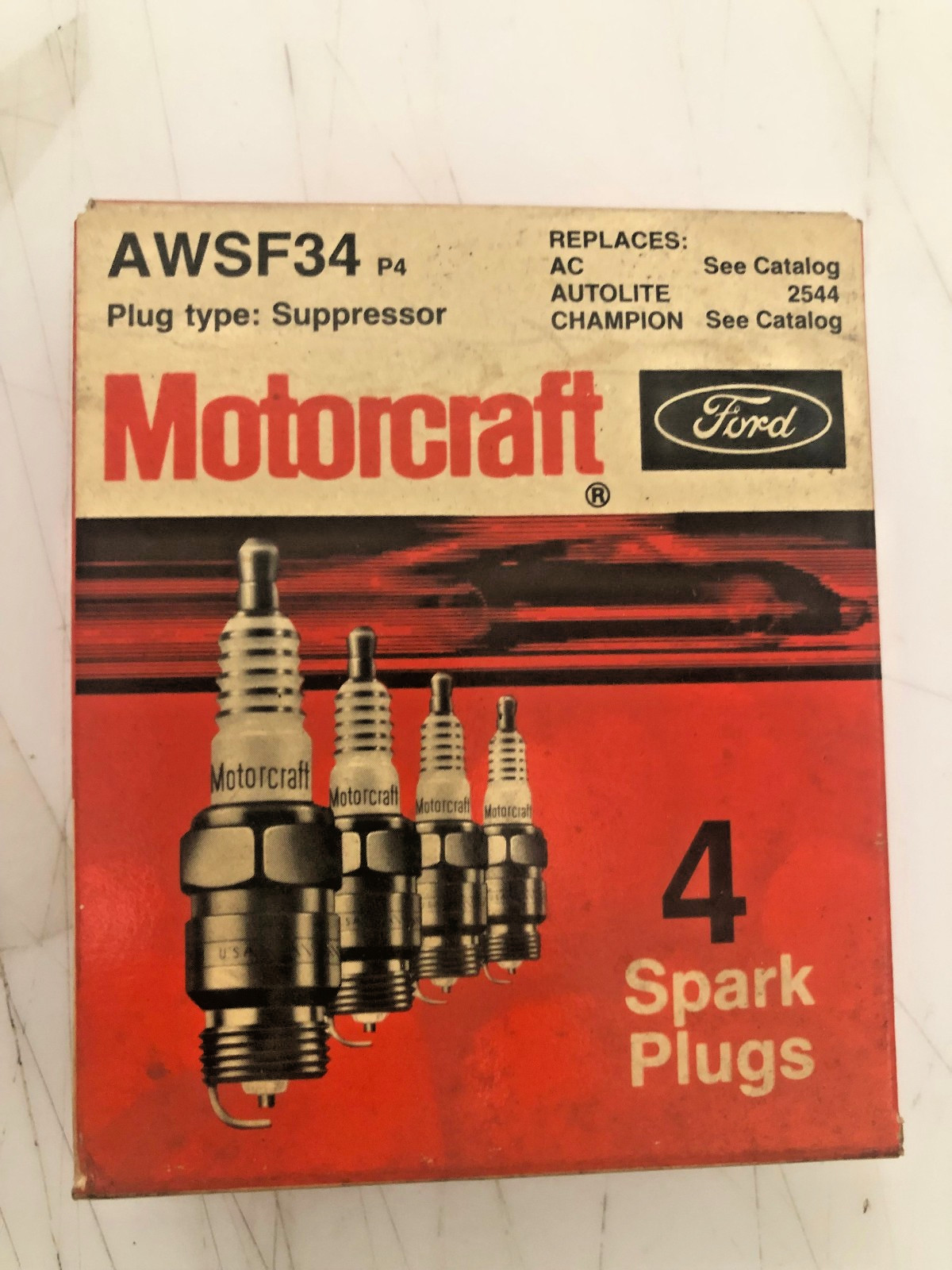 Motorcraft Spark Plugs Stock AWSF34p4  Pack of 4 New