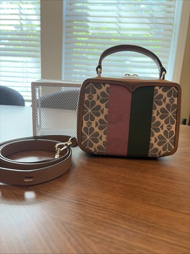 Kate Spade Used York Flower Stripe Mini Shoulder Bag