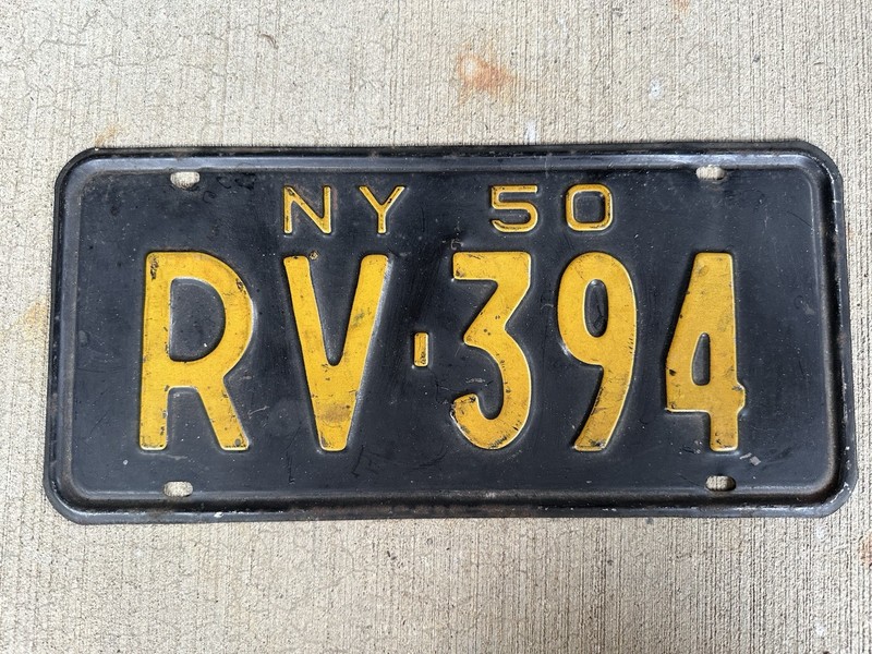 N.Y. 1950 New York State License Plate Vintage Rare