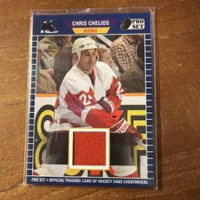 2021-22 ProSet Hockey Chris Chelios Jersey Relic BLUE PSM-15 Detroit Red Wings