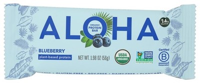 Organic Blueberry Protein Bar By Aloha 1.98 Oz 14G