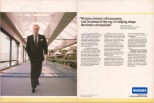 Hughes Aircraft 1990 Vintage 2pg Print Ad Innovation History Aerospace CEO