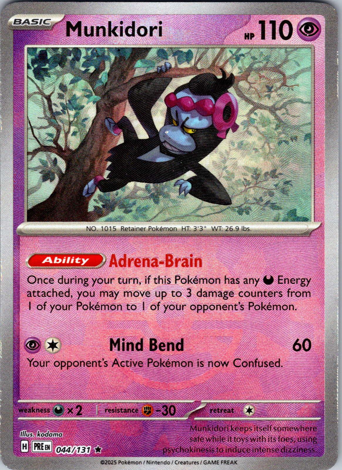 Munkidori Pokeball 044/131 SV: Prismatic Evolutions Rare - NM