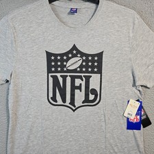 Lucky Brand NFL Shirt Mens XL Gray Black Football Logo Casual Grid Iron NWT