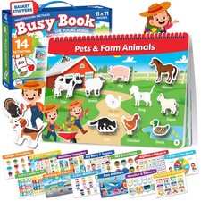Montessori Preschool Busy Book for Toddlers Ages 3 and Up - Preassembled - Pr...