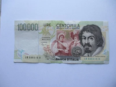 Banconota 100000 lire Italiana, circolata poco Tgs:banconote,monete - Bild 1 von 2