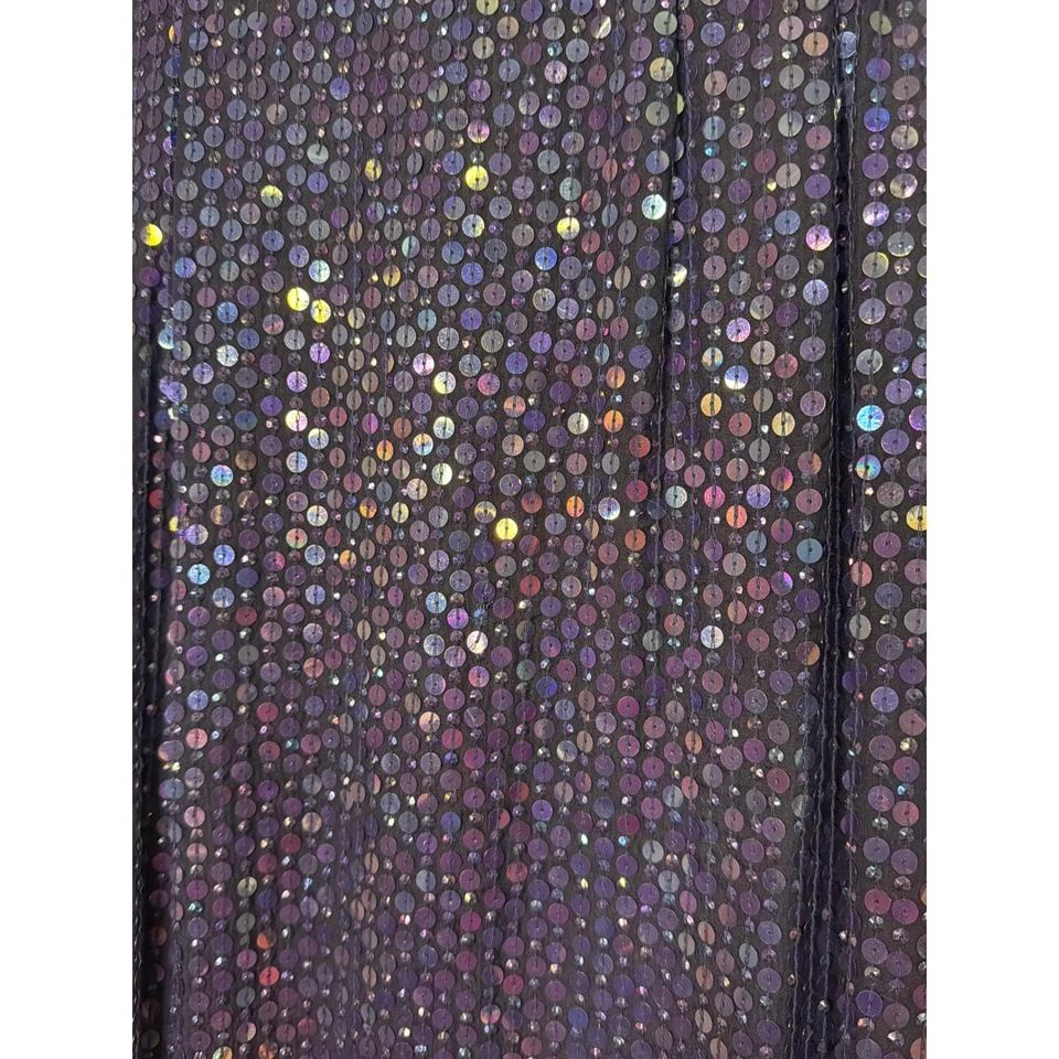 Vintage Doncaster Iridescent Sequin 100%Silk Skirt Women Size 10 Purple Blue - Image 4 of 4
