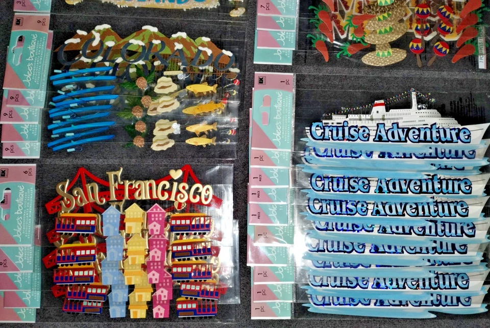 51 Jolee's Boutique Dimensional TRAVEL & VACATION Scrapbook Stickers NIP - Image 3 of 4
