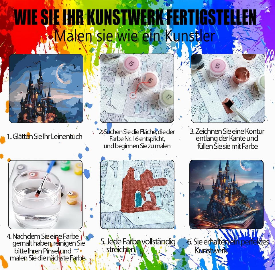 Malen Nach Zahlen Hunde – DIY Ölgemälde Kit Für Erwachsene & Anfänger