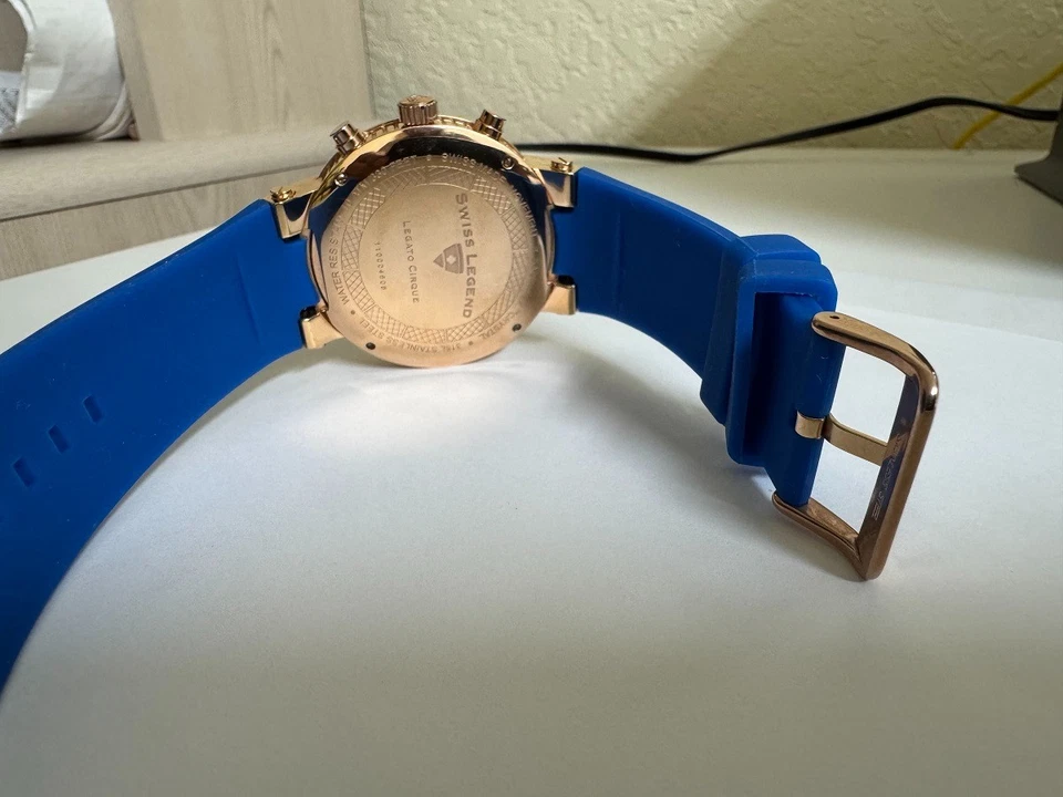 Reloj cronógrafo Swiss Legend 10006-RG-01 Legato Cirque 49 mm para hombre Foto 3 de 4