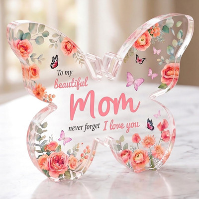 Birthday Gifts for Mom Acrylic Butterfly Plaque - Mothers Day Gifts from Daughte