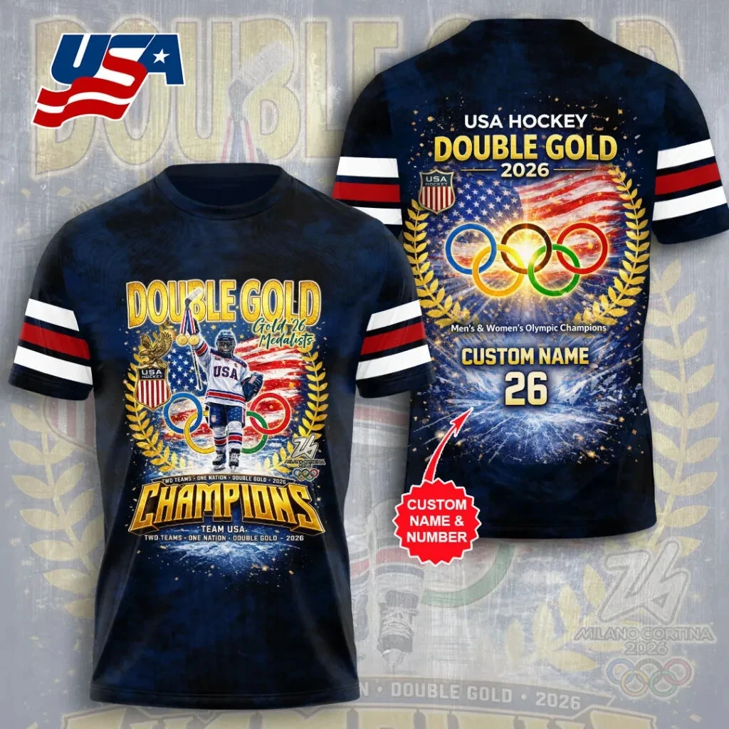 Personalized USA Hockey Olympic Champions 2026 3D Apparel