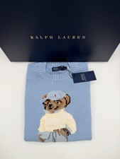 Polo Ralph Lauren Light Blue Bear Sweater Women s Small
