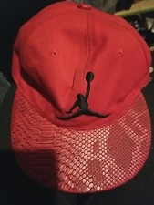 Nike Air Jordan Jumpman Red Black SnapBack Baseball Cap Hat Adjustable One Size