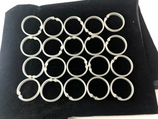 20 Pieces Opaque White Plastic Shower Curtain Hooks Rings Round 2 1/4" OD