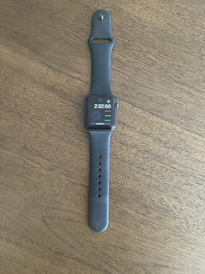 Apple Watch Series 3 38mm Space Gray Aluminum Case with Black Sport Band