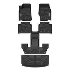 3D Floor Mats For 2021-2025 Jeep Grand Cherokee L Trunk Cargo Liner Full Set