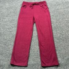 Weekends by Chico's Womens Lounge Pants Size 1 Burgundy Knit Drawstring