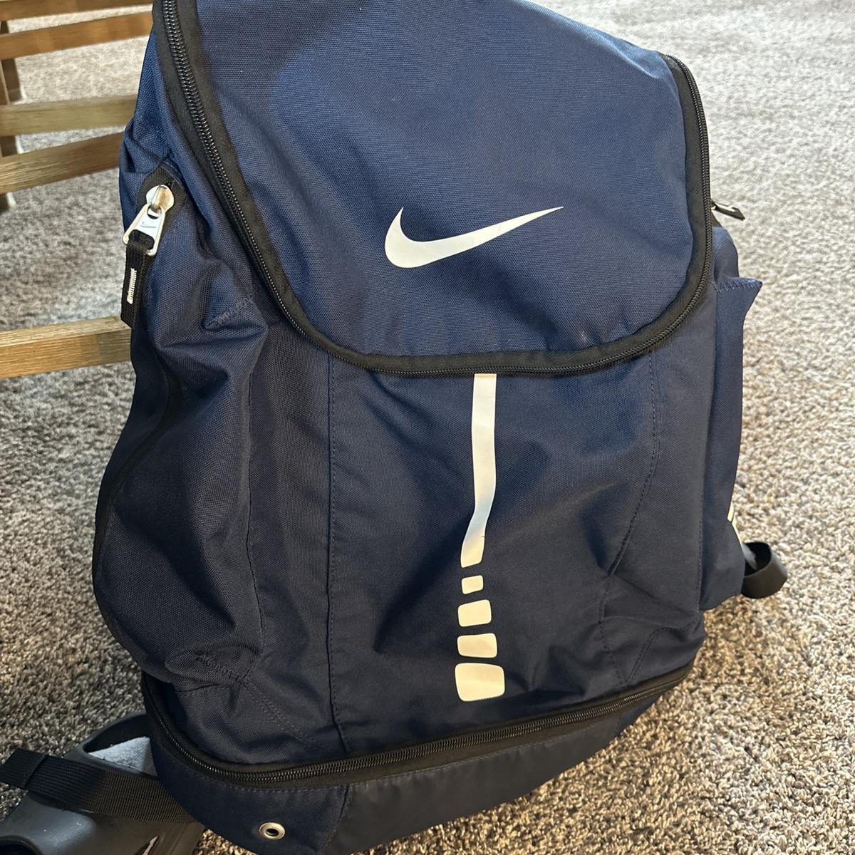 blue nike air backpack Nike Hoop Elite Max Air Basketball Backpack Blue & Black 3 Tri Zipper  Design