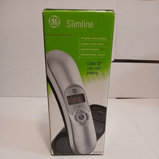GE Slimline Home Corded Phone Model 29267GE3 Gray Caller ID - Volume Control