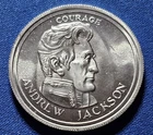 A 1/2oz .999 Silver Liberty Lobby 1975 Andrew Jackson Round, Half-Ounce Silver