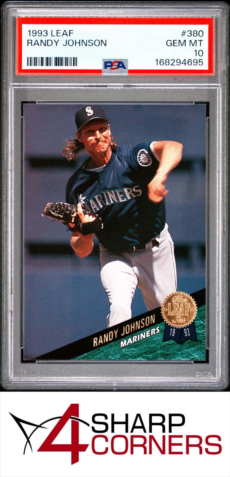 1993 LEAF #380 RANDY JOHNSON MARINERS HOF PSA 10