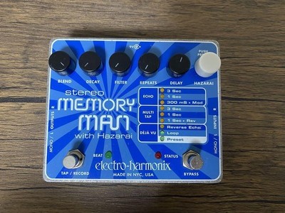 Electro-Harmonix Stereo Memory Man mit Hazarai Delay Looper Effektpedal für...