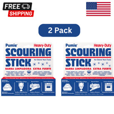 2 pack PUMIE PUMICE heavy duty SCOURING STICK BAR for cleaning toilets New