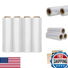 18" x 1500' 80 Gauge 4 Rolls Pallet Wrap Stretch Film Hand Shrink Wrap