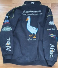 VINTAGE CARL EDWARDS AFLAC NASCAR CHASE AUTHENTICS DRIVERS RACING JACKET XL