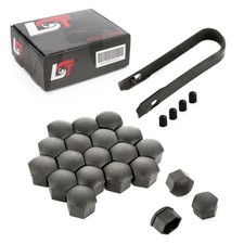 20x Abdeckkappen Radschraubenkappen Radschrauben Set schwarz rau 17 mm für FORD