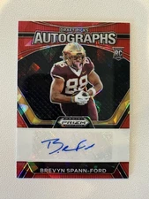 2024 Panini Prizm Draft Picks Brevyn Spann-Ford #DPA-BSF Autographs Hyper AU JM