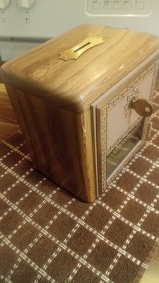  VINTAGE POST OFFICE BOX DOOR  WHITE  OAKCOIN BANK