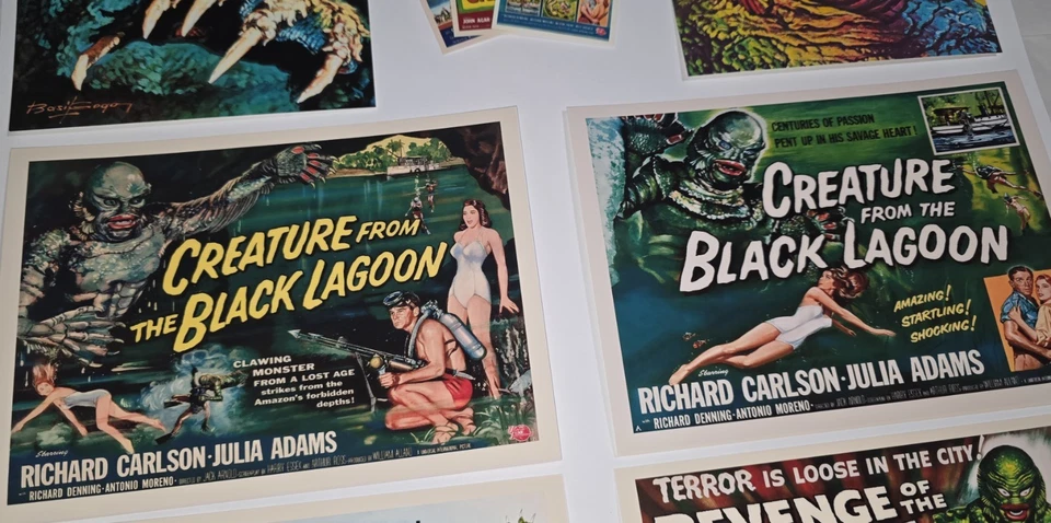 Juego de 6 Mini Impresiones "Criatura de la Laguna Negra" 5" x 7" 'ish -Envío GRATIS- Foto 3 de 4