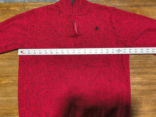 IZOD Sweater Men's Size XL Red High Neck Pullover - Picture 5 of 6