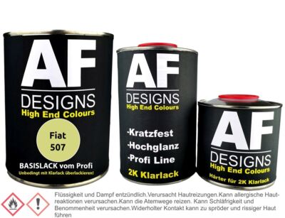 Autolack für Fiat 507 Giallo Primula 1,25L Klarlack Set