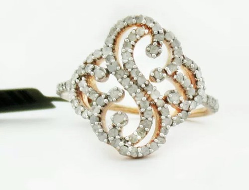 NATURAL 1.10 CTW DIAMONDS LADIES RING .925 Sterling Silver * NEW WITH TAG * - Picture 2 of 4
