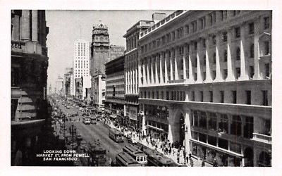 San Francisco Ca Menge 5 B/B Postcards-Market st Dolores Cliff Union