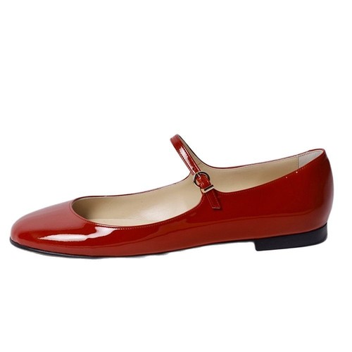 34-46 Women's Buckle Round Toe Mary Jane Shoes Flats PU Leather Spring Plus Size - Bild 16 von 17