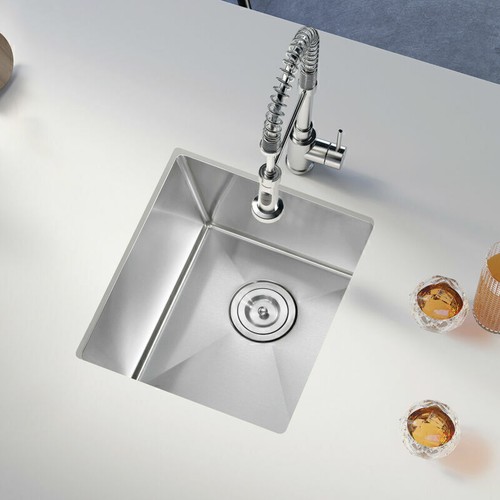 New 304 Stainless Steel Undermount Single/Double Bowl Small Kitchen Bar Sink US - Picture 17 of 34
