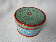 sch&ouml;ne alte runde Stecknadel-Dose Koh-i-noor CZ 50g Stecknadeldose Steelpins 6x4