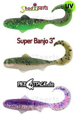 ShadXperts  Relax Kopyto Super Banjo 3'' Twister 7,5 cm / Gummiköder / 2 Stück