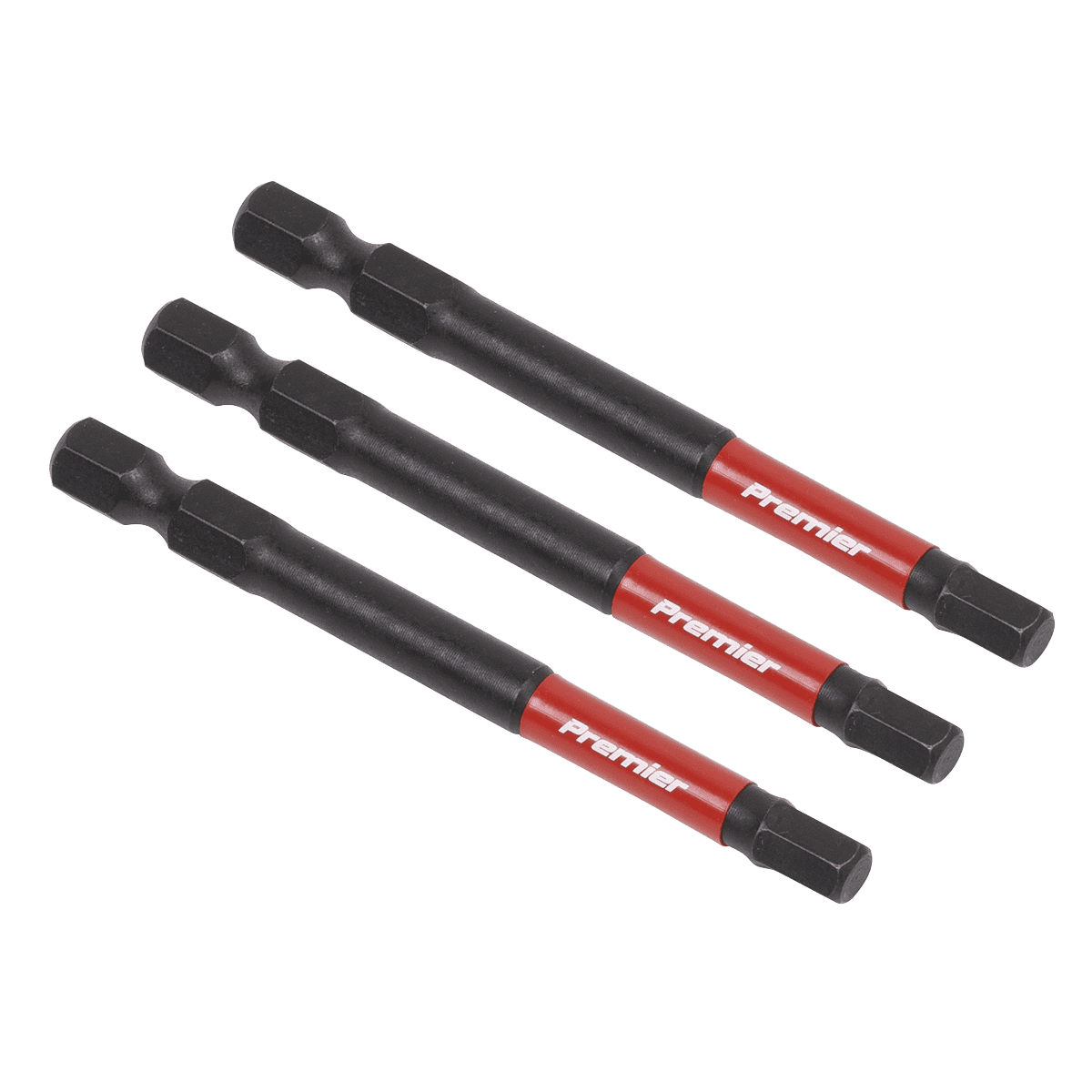 Sealey AK8263 Premier Hex Impact Power Tool Bits 5 x 75mm 3pc